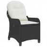 Fotel z funkcją relaksu Czarny 56 x 66 x 95 cm polirattan