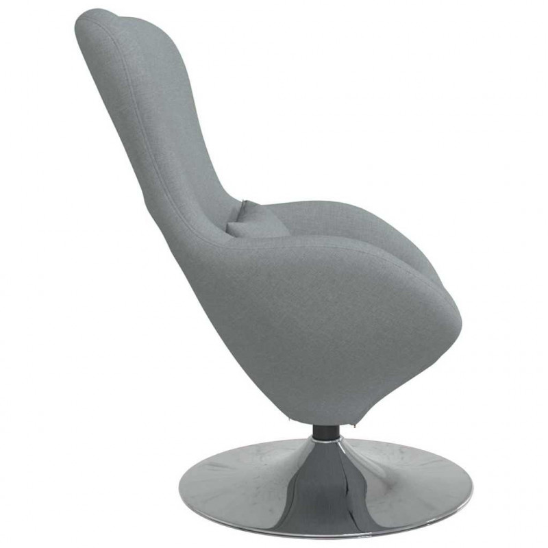 Fotel jajo Jasnoszary 63 x 73 x 90 cm tkanina