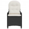 Fotel z funkcją relaksu Czarny 56 x 66 x 95 cm polirattan