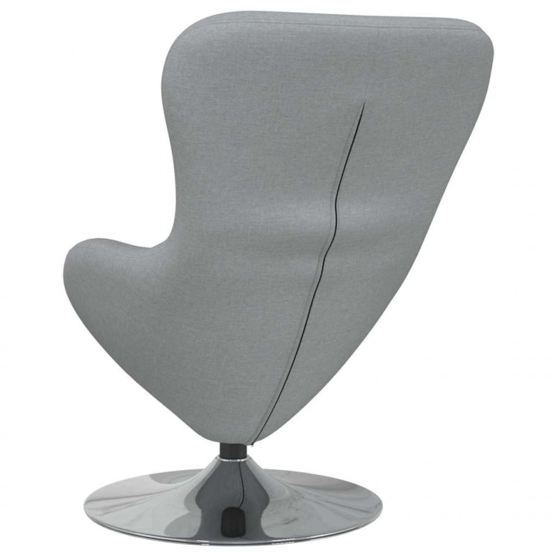 Fotel jajo Jasnoszary 63 x 73 x 90 cm tkanina
