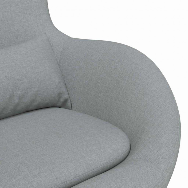 Fotel jajo Jasnoszary 63 x 73 x 90 cm tkanina
