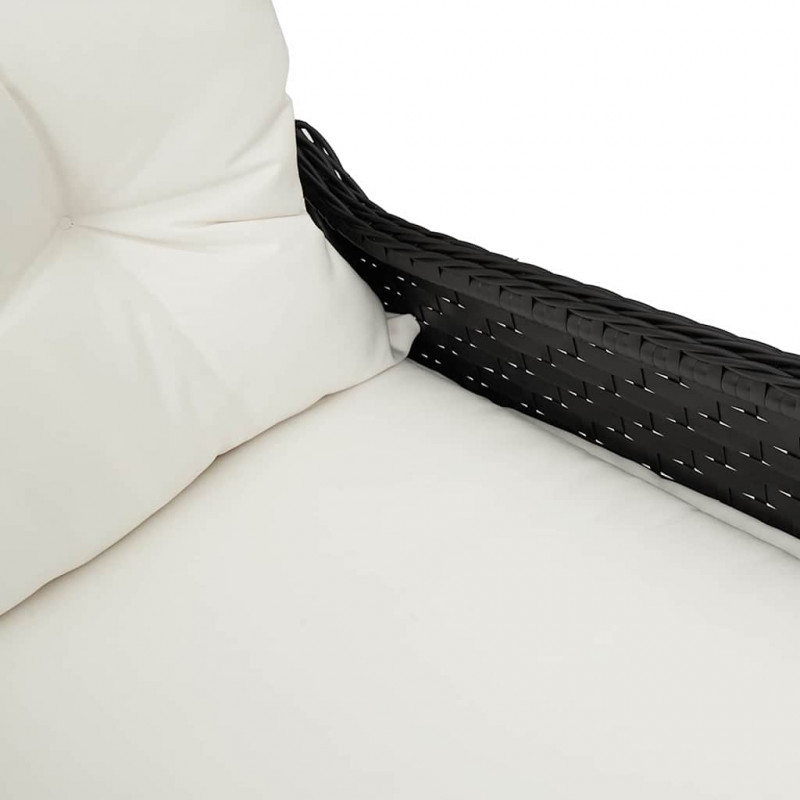 Fotel z funkcją relaksu Czarny 56 x 66 x 95 cm polirattan
