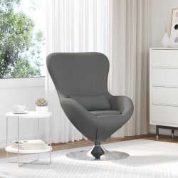 Fotel jajo Ciemnoszary 63 x 73 x 90 cm tkanina