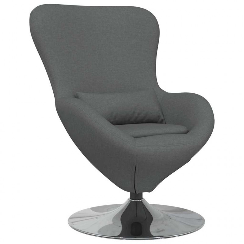Fotel jajo Ciemnoszary 63 x 73 x 90 cm tkanina