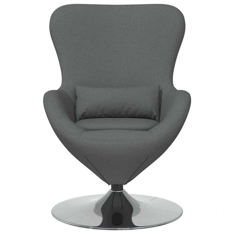 Fotel jajo Ciemnoszary 63 x 73 x 90 cm tkanina
