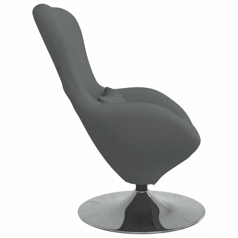 Fotel jajo Ciemnoszary 63 x 73 x 90 cm tkanina