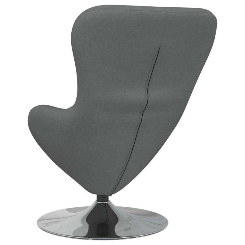 Fotel jajo Ciemnoszary 63 x 73 x 90 cm tkanina