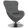 Fotel jajo Ciemnoszary 63 x 73 x 90 cm tkanina