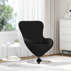 Fotel jajo Czarny 63 x 73 x 90 cm tkanina