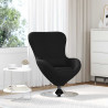 Fotel jajo Czarny 63 x 73 x 90 cm tkanina