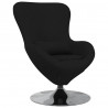 Fotel jajo Czarny 63 x 73 x 90 cm tkanina