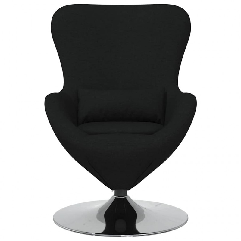 Fotel jajo Czarny 63 x 73 x 90 cm tkanina