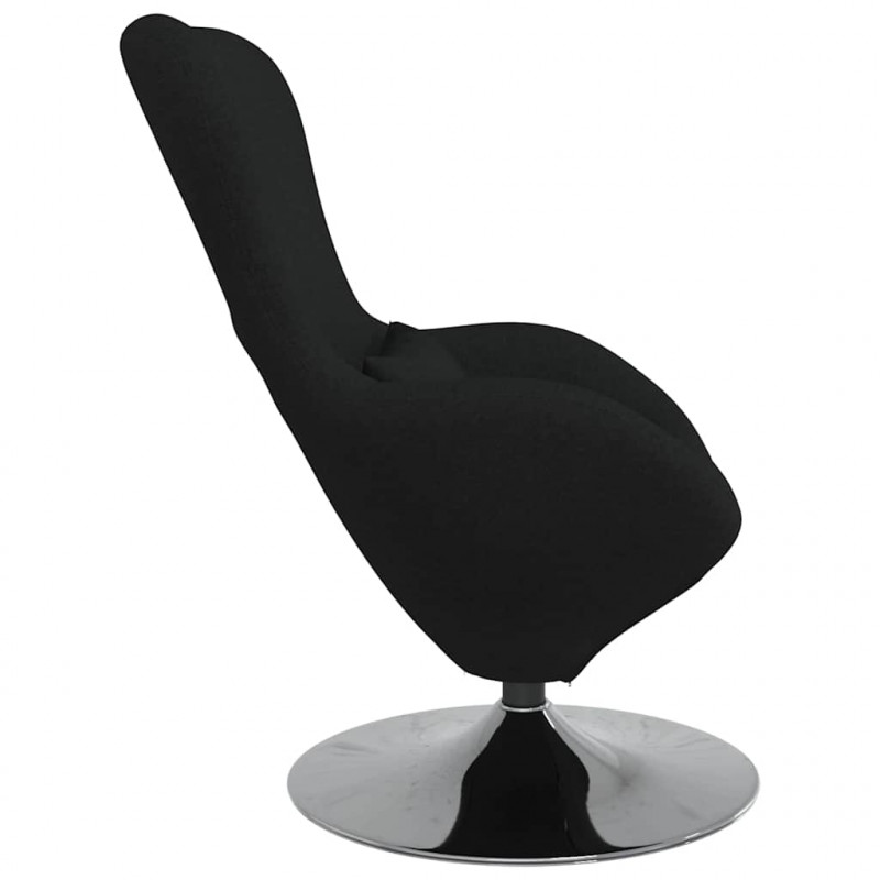Fotel jajo Czarny 63 x 73 x 90 cm tkanina