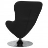 Fotel jajo Czarny 63 x 73 x 90 cm tkanina
