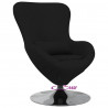 Fotel jajo Czarny 63 x 73 x 90 cm tkanina