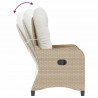Fotel z funkcją relaksu Beżowy 56 x 66 x 95 cm polirattan