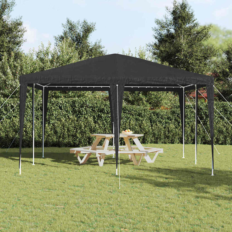 Namiot Imprezowy Antracyt 400 x 400 x 266 cm Polietylen i Stal