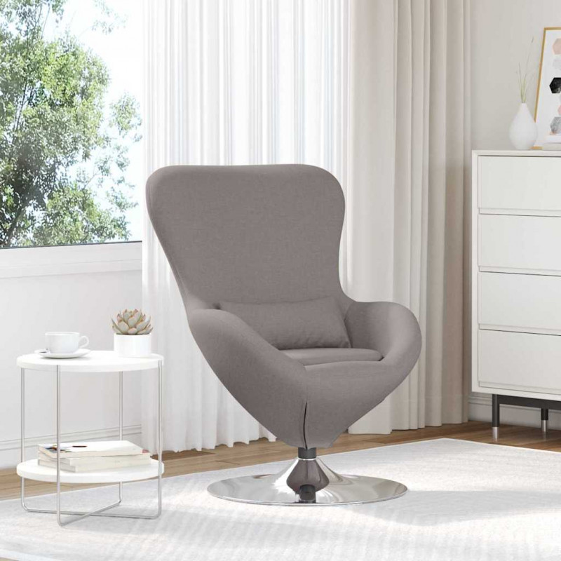 Fotel jajo Ciemnoszary 63 x 73 x 90 cm tkanina