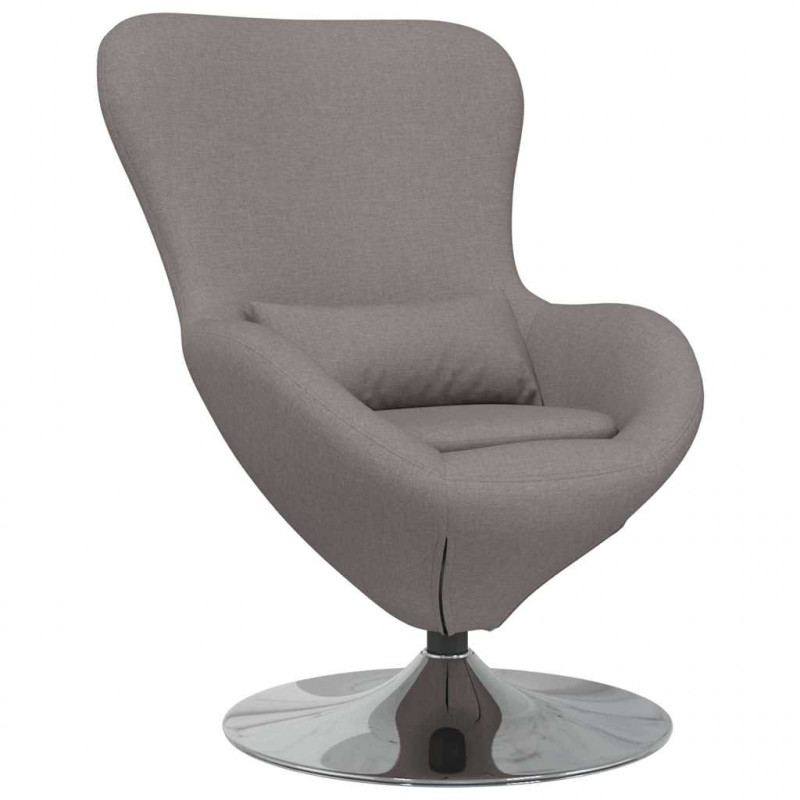 Fotel jajo Ciemnoszary 63 x 73 x 90 cm tkanina