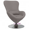 Fotel jajo Ciemnoszary 63 x 73 x 90 cm tkanina