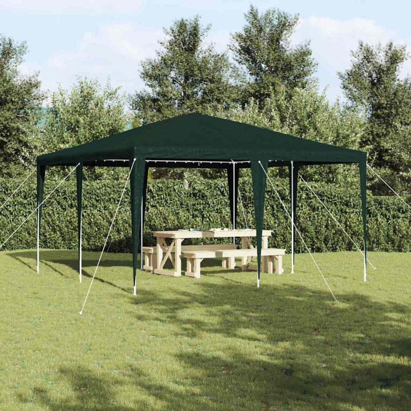 Namiot Imprezowy Zielony 400 x 400 x 266 cm Polietylen i Stal