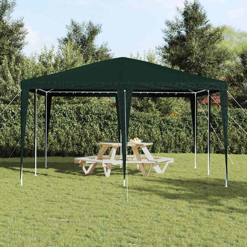Namiot Imprezowy Zielony 400 x 400 x 266 cm Polietylen i Stal