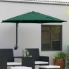 Parasolka ogrodowa Zielony 248 x 248 x 148 cm Poliester i Stal