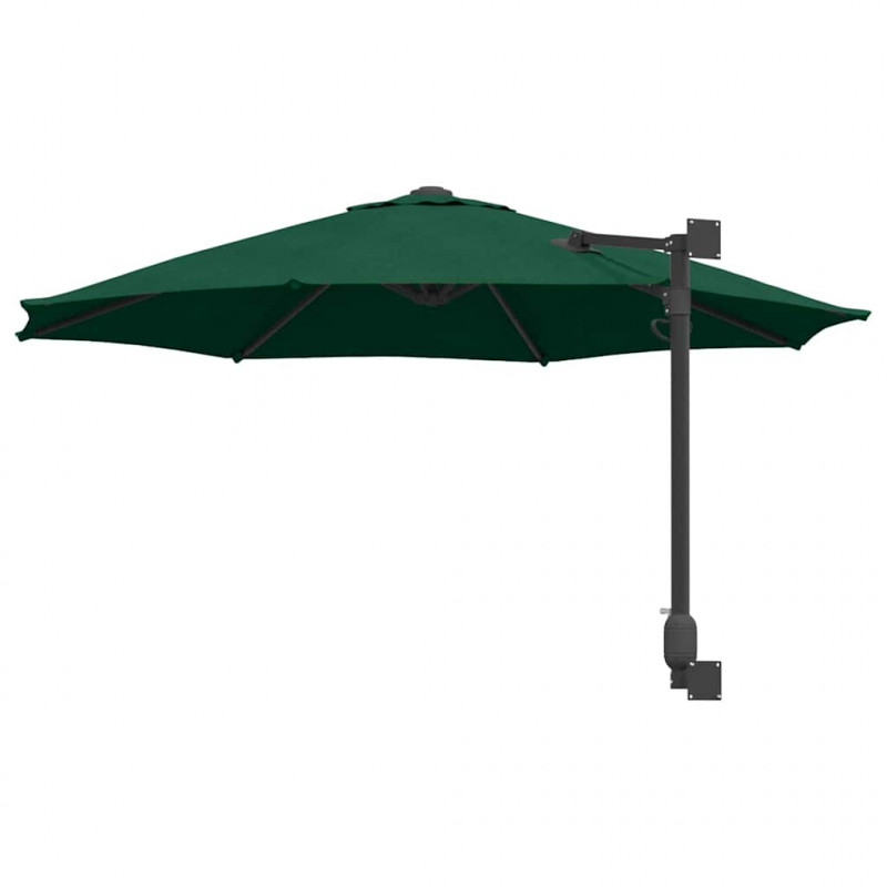 Parasolka ogrodowa Zielony 248 x 248 x 148 cm Poliester i Stal