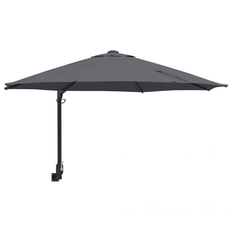 Parasolka ogrodowa Antracyt 248 x 248 x 148 cm Poliester i Stal