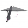 Parasolka ogrodowa Antracyt 248 x 248 x 148 cm Poliester i Stal