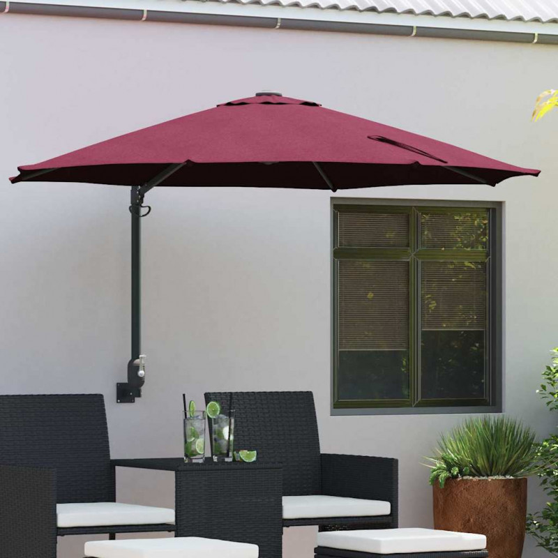 Parasolka ogrodowa Bordeaux Czerwony 248 x 248 x 148 cm