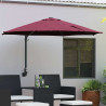 Parasolka ogrodowa Bordeaux Czerwony 248 x 248 x 148 cm