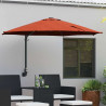 Parasolka ogrodowa terakota 248 x 248 x 148 cm Poliester i Stal