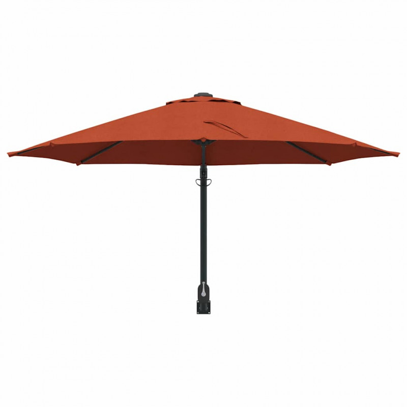Parasolka ogrodowa terakota 248 x 248 x 148 cm Poliester i Stal