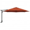 Parasolka ogrodowa terakota 248 x 248 x 148 cm Poliester i Stal