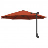 Parasolka ogrodowa terakota 248 x 248 x 148 cm Poliester i Stal
