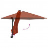 Parasolka ogrodowa terakota 248 x 248 x 148 cm Poliester i Stal