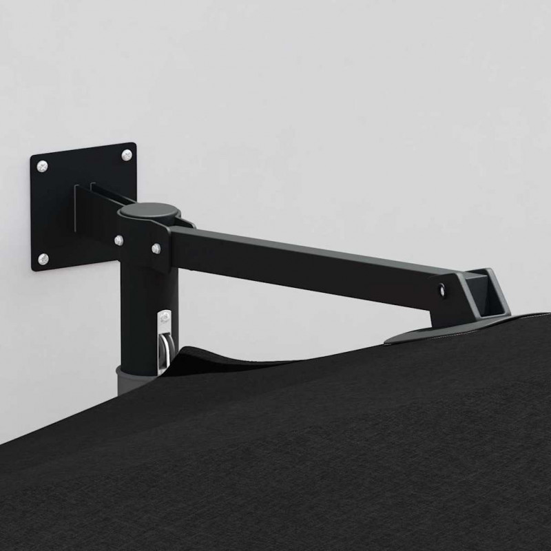 Parasolka ogrodowa Czarny 248 x 248 x 148 cm Poliester i Stal