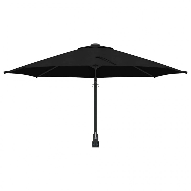 Parasolka ogrodowa Czarny 248 x 248 x 148 cm Poliester i Stal