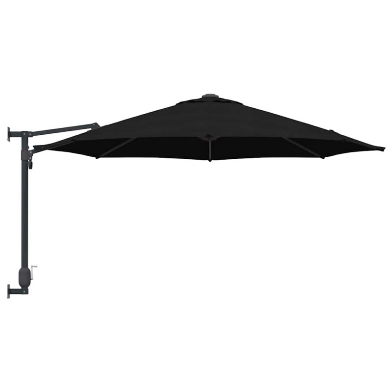 Parasolka ogrodowa Czarny 248 x 248 x 148 cm Poliester i Stal