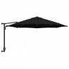 Parasolka ogrodowa Czarny 248 x 248 x 148 cm Poliester i Stal