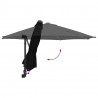 Parasolka ogrodowa Czarny 248 x 248 x 148 cm Poliester i Stal