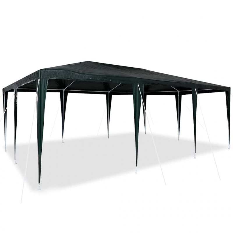 Namiot Imprezowy Zielony 600 x 400 x 266 cm Polietylen i Stal