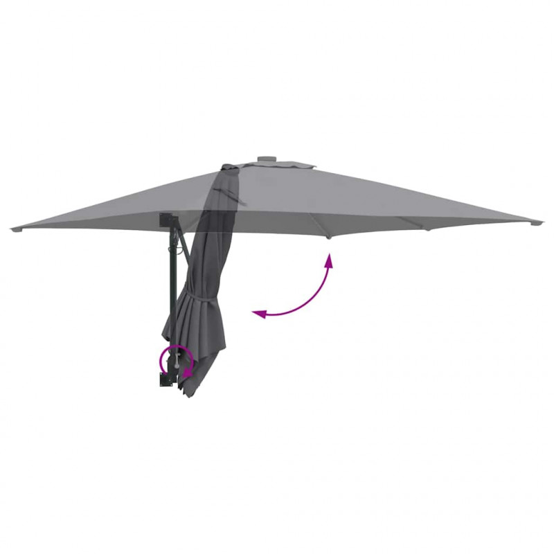 Parasolka ogrodowa Antracyt 248,5 x 247,5 x 160 cm