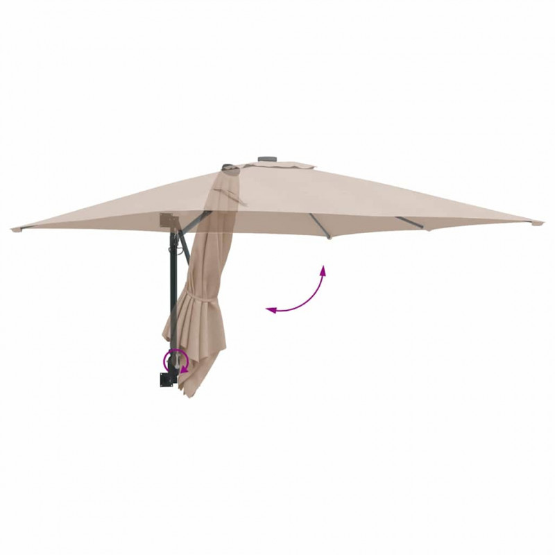 Parasolka ogrodowa Ciemnoszary 248,5 x 247,5 x 160 cm