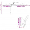 Parasolka ogrodowa Bordeaux Czerwony 248,5 x 247,5 x 160 cm