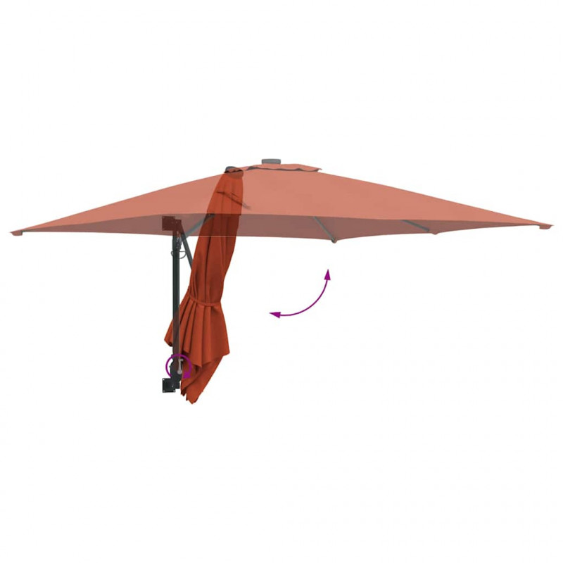 Parasolka ogrodowa terakota 248,5 x 247,5 x 160 cm