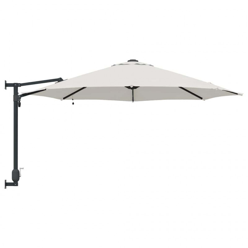 Parasolka ogrodowa piaskowy 248 x 248 x 148 cm Poliester i Stal