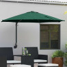 Parasolka ogrodowa Zielony 248 x 248 x 148 cm Poliester i Stal