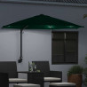 Parasolka ogrodowa Zielony 248 x 248 x 148 cm Poliester i Stal